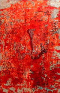Artist: Puneet Kaushik<br> Title : Untitled<br> Medium: Mixed Media on Canvas<br> Size : 67 x 43 inches<br> Year : 2016