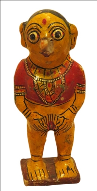 Artist: Folk Art Ifacts From Andhra Pradesh<br> Title : Untitled <br> Medium: Wooden Sculpture<br> Size 7 x 3 x 1.5 inches