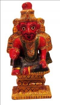 Artist: Folk Art Ifacts From Andhra Pradesh<br> Title : Untitled <br> Medium: Wooden Sculpture<br> Size 10.75 x 5 x 3.5 inches