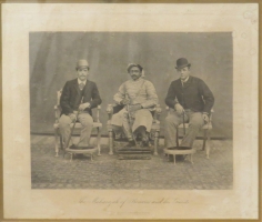 Maharaja of Benaras and his Guests, 9 x 10.2 inches