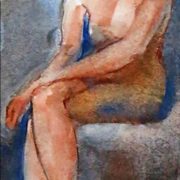 Anupam Sud,  Untitled, watercolor on paper, 9 x 4 inches