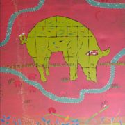 Dhaneshwar Shah , Pig on Pig space, Acrylic on canvas, 60 x 48 inch, 2007