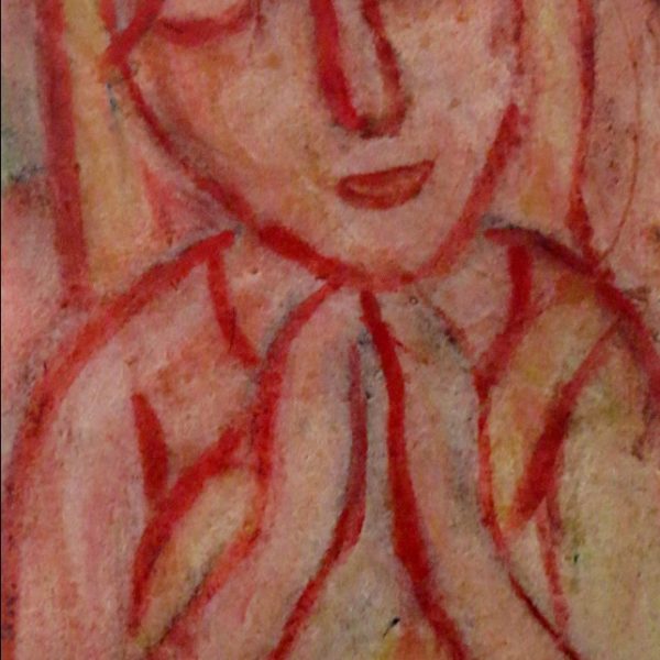 Gobardhan Ash, Untitled, Mixed media on paper, 1986, 13 x 8 inch