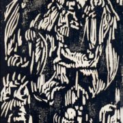 Haren Das, Untitled, Woodcut, 10 x 5.5 inch