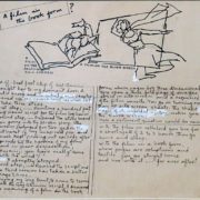 M F Husain, A Film on Book Form , Pen on Paper, 12 x 12 inch