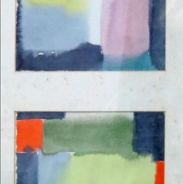 Michael Moris, Untitled, Watercolor on Paper, 6.5 x 8 inch (dyptich)