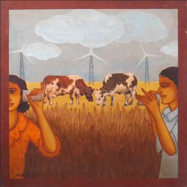 Partho Chatterjee, Untitled, Acrylic on canvas, 36 x 36 inch, 2005