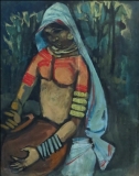 Artist: M Sivanesan<br> Title : Untitled<br> Medium: Oil on board<br> Size : 24 x 20 inches